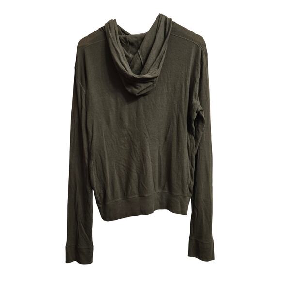 Ralph Lauren Black Label Mens Preppy Timeless Casual Waffle Knit Green Hoodie M - Picture 7 of 12